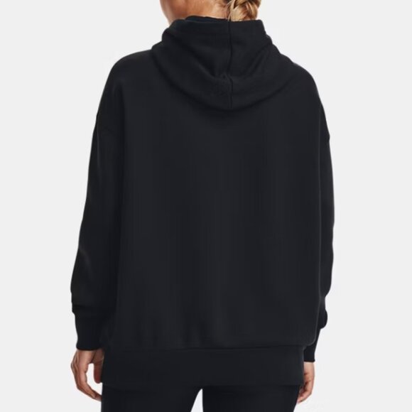 NWT Under Armour Icon Baggy Black Fleece Hoodie - Picture 2 of 7
